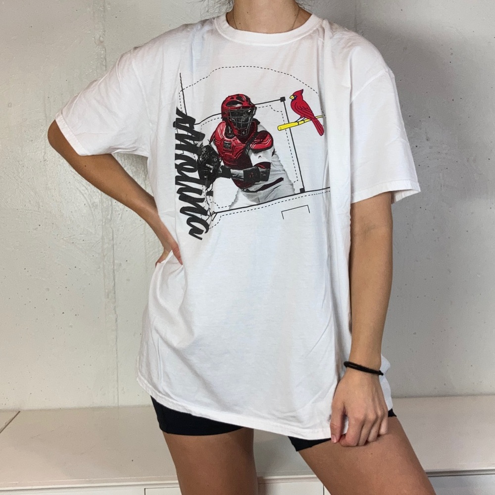 White Molina St. Louis Cardinals MLB Baseball Short Sleeve Tee Shirt